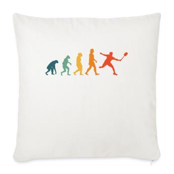 Federball Evolution Retro Badminton - Sofakissenbezug 45 x 45 cm - Naturweiß  - Vorne