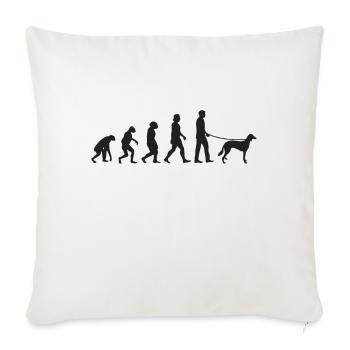 Saluki Evolution Persischer Windhund Geschenk - Sofakissenbezug 45 x 45 cm - Naturweiß  - Vorne