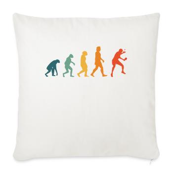 Ping-pong Evolution rétro Raquettes de ping-pong - Housse de coussin décorative 45 x 45 cm - blanc nature - Devant