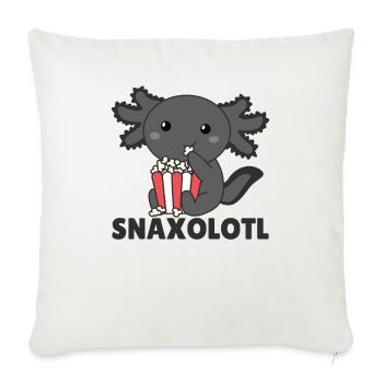 Snaxolotl Axolotl Lovers Sweet Animals Popcorn - Sofa pillowcase 17,3'' x 17,3'' (45 x 45 cm) - natural white - Front