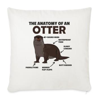 douce la loutre déclaration Anatomy of an Loutre - Housse de coussin décorative 45 x 45 cm - blanc nature - Devant