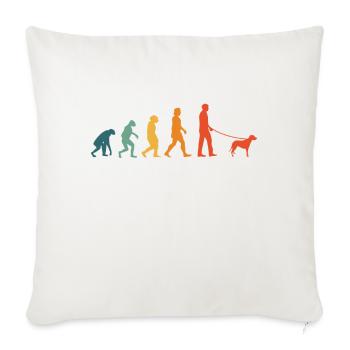 Brandlbracke Evolution Retro Bracke Hund - Sofakissenbezug 45 x 45 cm - Naturweiß  - Vorne
