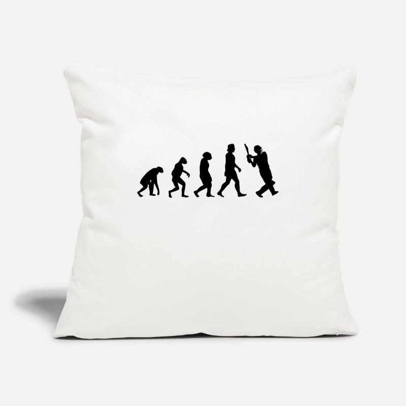 Cricket Evolution Batte de cricket joueur de cricket Housse de coussin décorative 45 x 45 cm