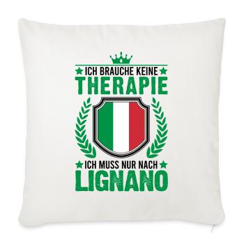 Lignano Therapie Italien Urlaub Reise - Sofakissenbezug 45 x 45 cm - Naturweiß  - Vorne