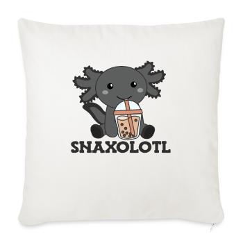 Snaxolotl Axolotl Bubble Tea lovers sweet animals - Sofa pillowcase 17,3'' x 17,3'' (45 x 45 cm) - natural white - Front