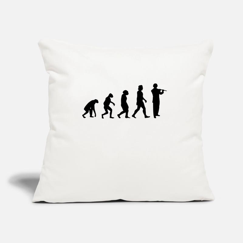 Flötist Evolution Querflöte Flöte Sofakissenbezug 45 x 45 cm