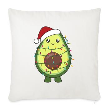 Avocado Christmas Lights Funny Avocados - Sofa pillowcase 17,3'' x 17,3'' (45 x 45 cm) - natural white - Front