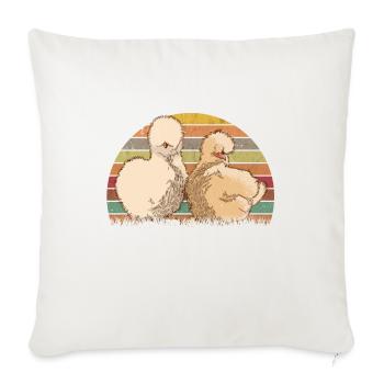 Silk Chicken Retro Silk Chicken Vintage Silkie Chicken - Sofa pillowcase 17,3'' x 17,3'' (45 x 45 cm) - natural white - Front
