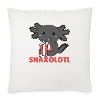 Snaxolotl Axolotl Lovers Sweet Animals Popcorn - Sofa pillowcase 17,3'' x 17,3'' (45 x 45 cm) - natural white - Front