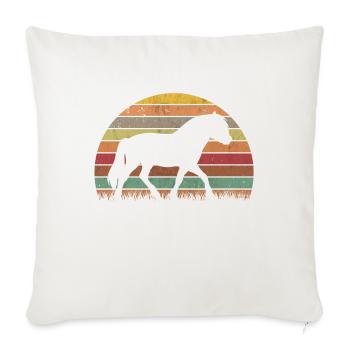Cheval fjord Retro Norvégien Cheval Fjord - Housse de coussin décorative 45 x 45 cm - blanc nature - Devant
