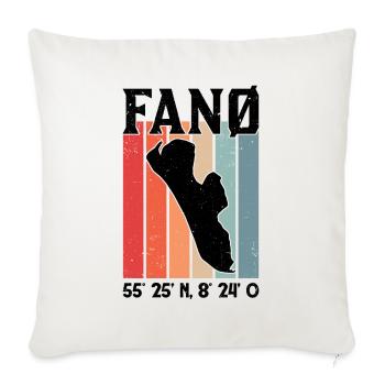 Fanö Koordinaten Dänemark Urlaub Fanø - Sofakissenbezug 45 x 45 cm - Naturweiß  - Vorne