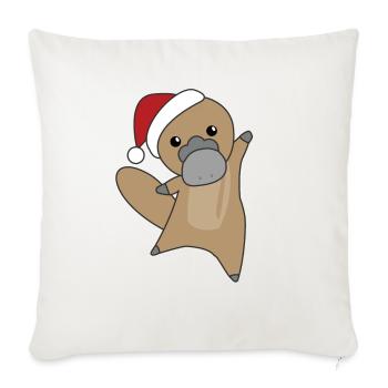 Platypus Christmas Platypuses cute animals - Sofa pillowcase 17,3'' x 17,3'' (45 x 45 cm) - natural white - Front