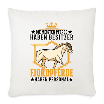 Fjordpferd Personal Norweger Fjord Pferd - Sofakissenbezug 45 x 45 cm - Naturweiß  - Vorne