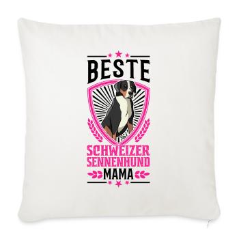 Beste Schweizer Sennenhund Mama - Sofakissenbezug 45 x 45 cm - Naturweiß  - Vorne