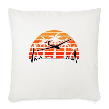 Planeur Heartbeat Glider Vol à voile Vol à voile - Housse de coussin décorative 45 x 45 cm - blanc nature - Devant