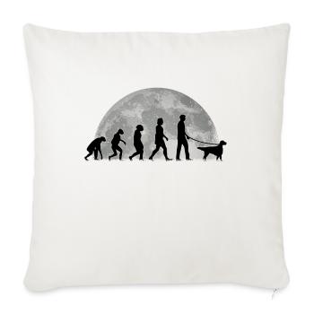 Setter anglais Evolution Moon Setter anglais - Housse de coussin décorative 45 x 45 cm - blanc nature - Devant