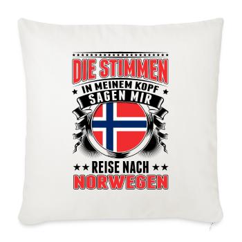 Norwegen Stimmen Urlaub Norway Oslo - Sofakissenbezug 45 x 45 cm - Naturweiß  - Vorne