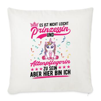 Altenpflegerin Prinzessin Altenpflege Pflegekraft - Sofakissenbezug 45 x 45 cm - Naturweiß  - Vorne