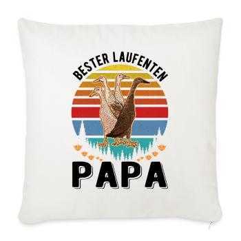 Bester Laufenten Papa - Sofakissenbezug 45 x 45 cm - Naturweiß  - Vorne