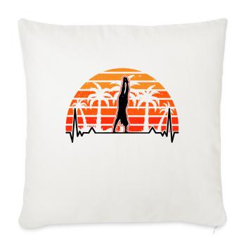 Gymnaste Heartbeat Handstand Gymnastique Gymnastique - Housse de coussin décorative 45 x 45 cm - blanc nature - Devant