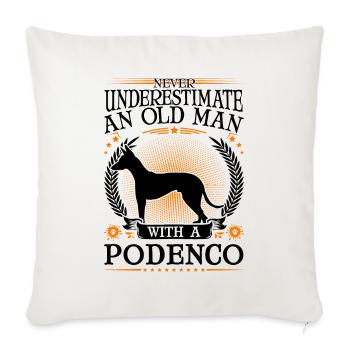 Podenco Old Man Greyhound Ibizan Hound - Housse de coussin décorative 45 x 45 cm - blanc nature - Devant