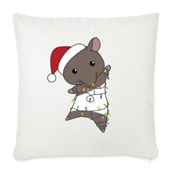 Tapir Christmas Tapir Winter Animals - Sofa pillowcase 17,3'' x 17,3'' (45 x 45 cm) - natural white - Front