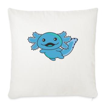Axolotl différents types d’axolotls animaux doux - Housse de coussin décorative 45 x 45 cm - blanc nature - Devant