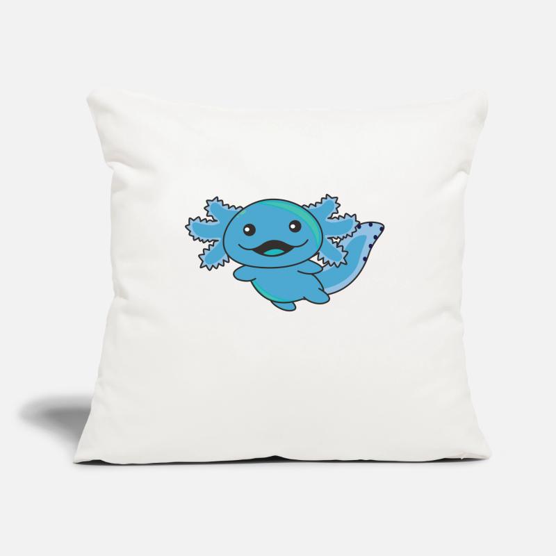 Axolotl différents types d’axolotls animaux doux Housse de coussin décorative 45 x 45 cm
