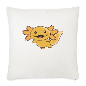 Axolotl différents types d’axolotls animaux doux - Housse de coussin décorative 45 x 45 cm - blanc nature - Devant