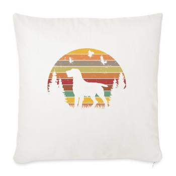 Deutsch Drahthaar Retro German Wirehaired - Sofakissenbezug 45 x 45 cm - Naturweiß  - Vorne