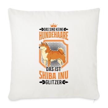 Shiba Inu Glitzer - Sofakissenbezug 45 x 45 cm - Naturweiß  - Vorne