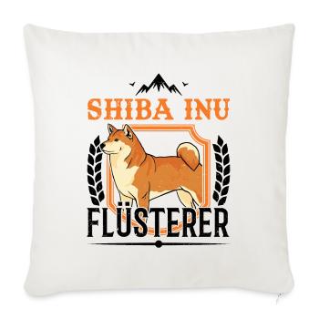 Shiba Inu Flüsterer - Sofakissenbezug 45 x 45 cm - Naturweiß  - Vorne