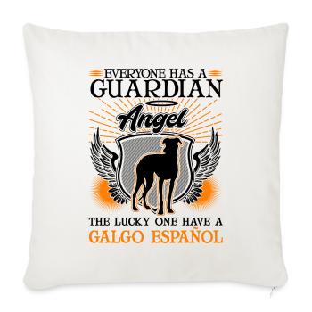 Galgo Español Schutzenegl Lévrier espagnol - Housse de coussin décorative 45 x 45 cm - blanc nature - Devant