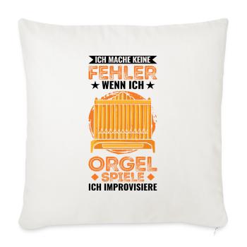 Orgel Improvisieren Pfeifenorgel Organist - Sofakissenbezug 45 x 45 cm - Naturweiß  - Vorne