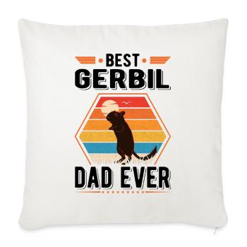 Best Gerbil Dad Ever Rennmaus - Sofakissenbezug 45 x 45 cm - Naturweiß  - Vorne