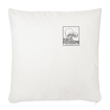 Japanese Aesthetic The Great Wave Off Kanagawa - Sofa pillowcase 17,3'' x 17,3'' (45 x 45 cm) - natural white - Front