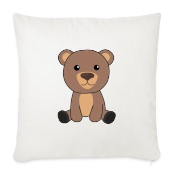 Ours Ours Mignons Animaux Enfants Bébé Ours - Housse de coussin décorative 45 x 45 cm - blanc nature - Devant
