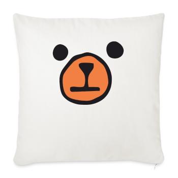 Bären Gesicht - Bär - Sofakissenbezug 45 x 45 cm - Naturweiß  - Vorne