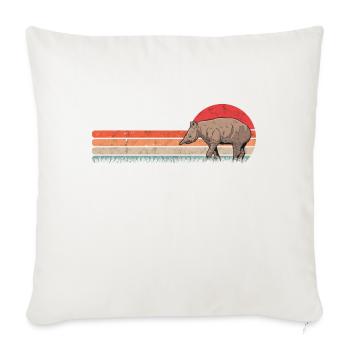 Tapir Retro Lowland Tapir Vintage - Sofa pillowcase 17,3'' x 17,3'' (45 x 45 cm) - natural white - Front
