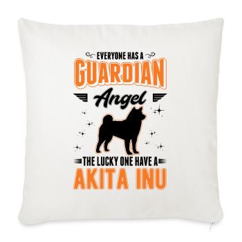 Akita Inu Guardian Angel - Sofakissenbezug 45 x 45 cm - Naturweiß  - Vorne