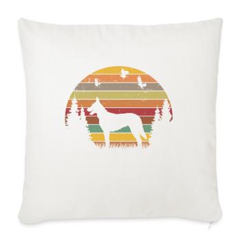 Hollandse Herder Retro Dutch Shepherd - Sofa pillowcase 17,3'' x 17,3'' (45 x 45 cm) - natural white - Front
