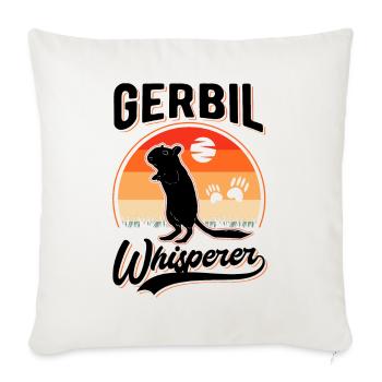 Gerbil Whisperer Racing Rat Gerbil - Sofa pillowcase 17,3'' x 17,3'' (45 x 45 cm) - natural white - Front