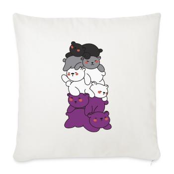 Asexual Flag Pride LGBTQ Bear cute animals - Sofakissenbezug 45 x 45 cm - Naturweiß  - Vorne