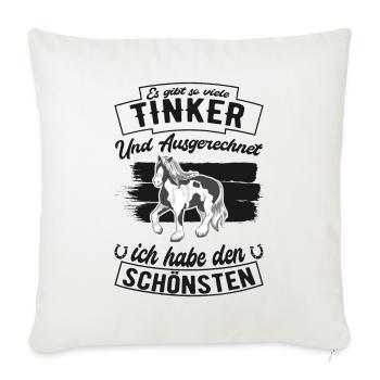 Irish Tinker Pferd Spruch - Sofakissenbezug 45 x 45 cm - Naturweiß  - Vorne