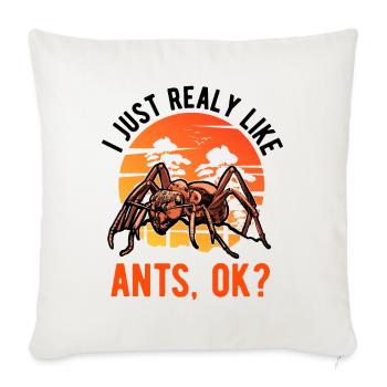 J’aime vraiment Ants Anthill Ant - Housse de coussin décorative 45 x 45 cm - blanc nature - Devant