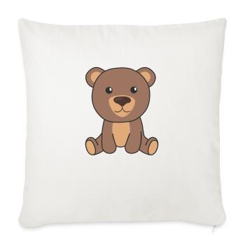 Ours Ours Mignons Animaux Enfants Bébé Ours - Housse de coussin décorative 45 x 45 cm - blanc nature - Devant