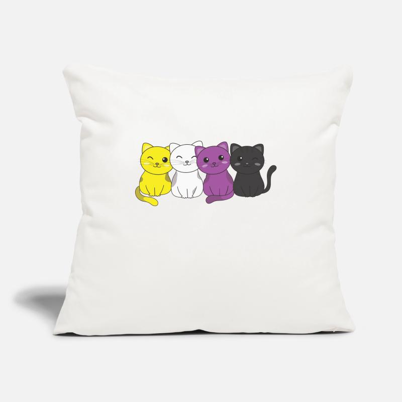 Nonbinary Flag Non Binary Pride LGBTQ süße Katze Sofakissenbezug 45 x 45 cm