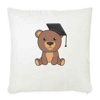 Kids Kindergarten nailed it Bear Graduation - Sofa pillowcase 17,3'' x 17,3'' (45 x 45 cm) - natural white - Front