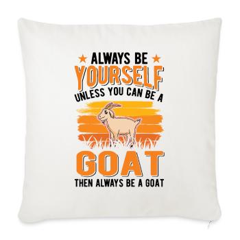Chèvre Chèvre Chèvre Hôte Chèvre - Housse de coussin décorative 45 x 45 cm - blanc nature - Devant