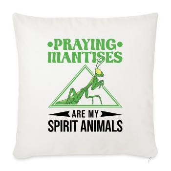 Praying Mantis Mantis Mantis Mantis Mantis Mantis - Sofa pillowcase 17,3'' x 17,3'' (45 x 45 cm) - natural white - Front